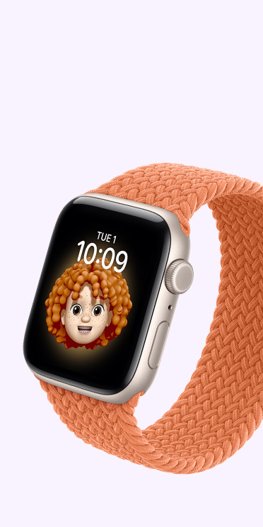 Illustration of two children's hands wearing Apple Watch SE 3