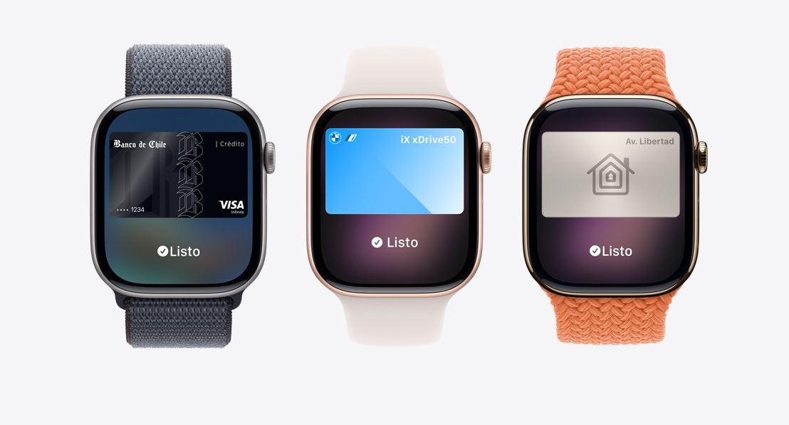 Apple Watch Series 11, Apple Pay en la pantalla, Apple Card, Apple Wallet, tarjeta de transporte, llave de la casa