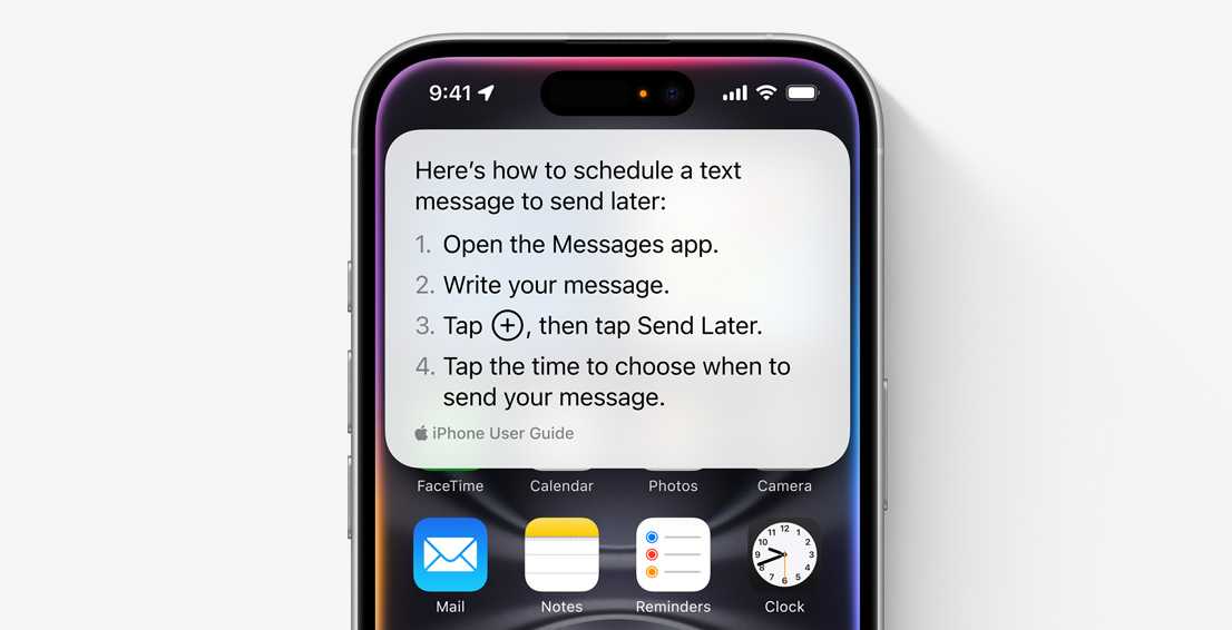 Text pop-up from Siri with information user was seeking.
