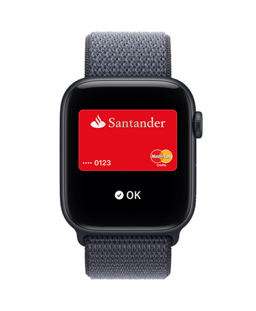 Apple Watch SE 3, caja de aluminio, color medianoche, Apple Pay en la app Cartera de Apple, lateral derecho, Digital Crown, correa Loop deportiva, color azul náutico