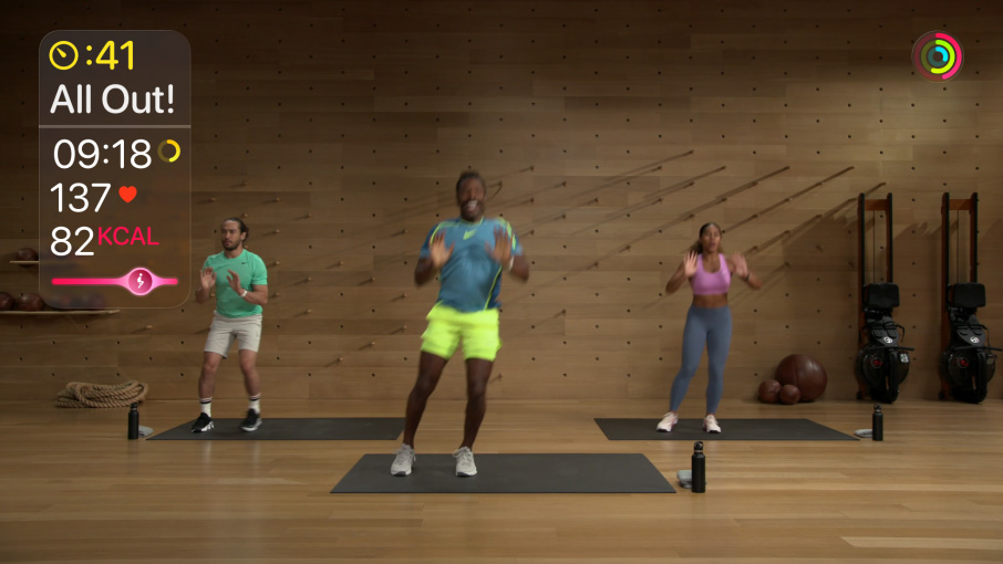 Video of an Apple Fitness+ workout