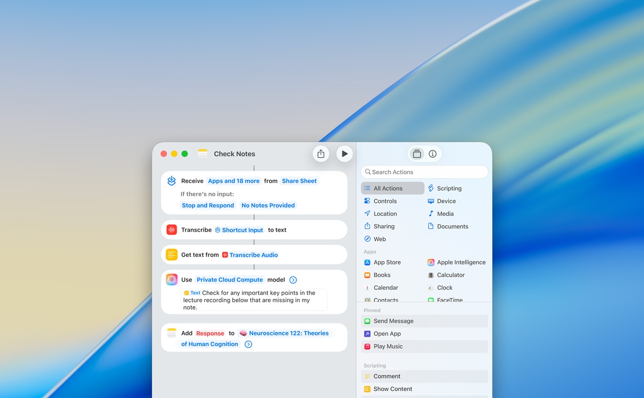 Zbliżenie na osobę tworzącą skrót za pomocą funkcji Użyj modelu w aplikacji Notatki