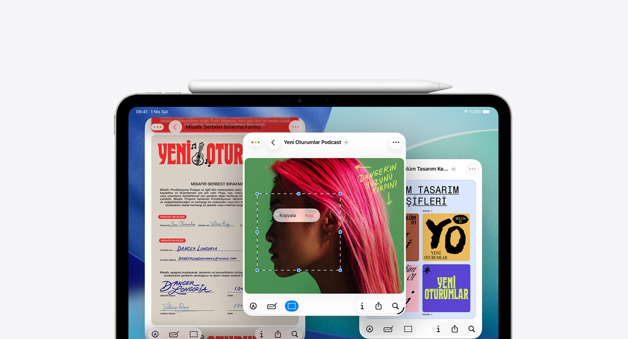 iPad, yeni Önizleme uygulaması gösteriliyor