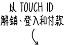 以 Touch&nbsp;ID 解鎖、登入和付款