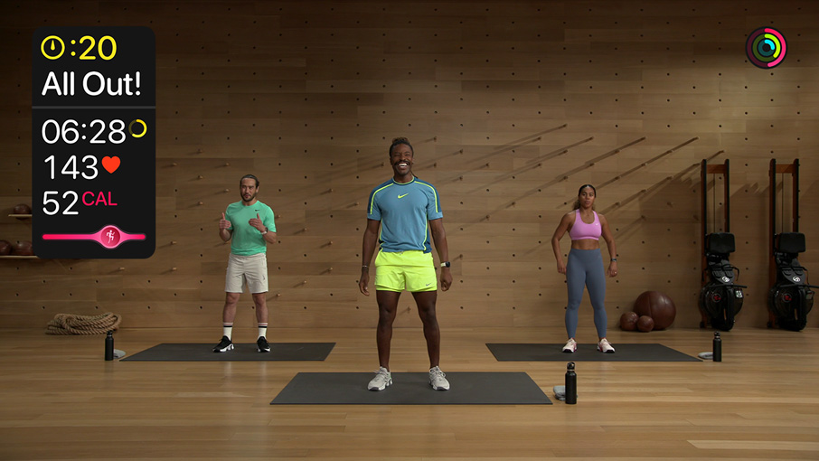 Film przedstawiający trening z Apple Fitness+