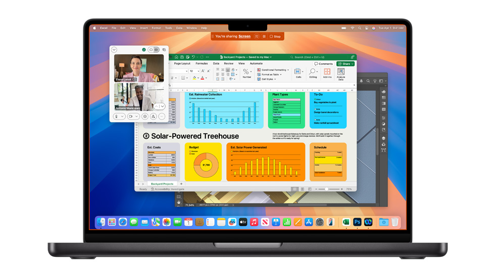 A Mac screen showing several open apps including Webex and Excel.