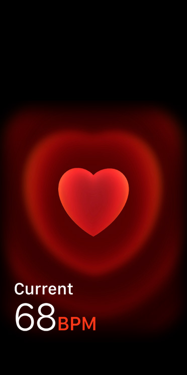 Syke-appi, nykyinen syke minuuttia kohden 68